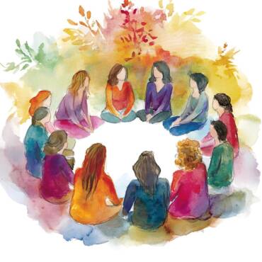 Seasonal renewal circles Art by Tarn Ellis